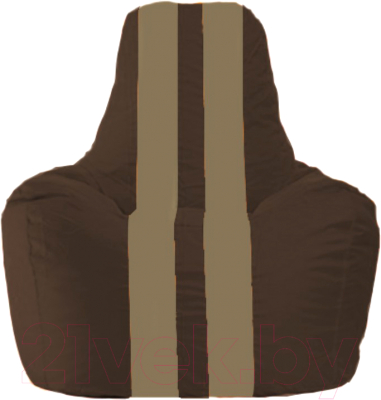 Бескаркасное кресло Flagman Спортинг С1.1-330 (коричневый/бежевые полоски)