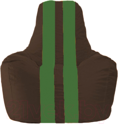 Бескаркасное кресло Flagman Спортинг С1.1-321 (коричневый/зеленые полоски)