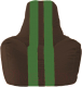 Бескаркасное кресло Flagman Спортинг С1.1-321 (коричневый/зеленые полоски) - 
