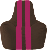 Бескаркасное кресло Flagman Спортинг С1.1-331 (коричневый/лиловые полоски) - 