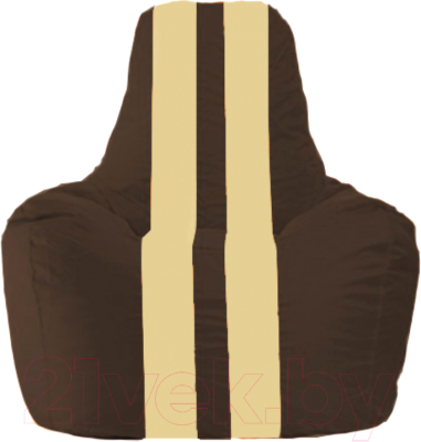 Бескаркасное кресло Flagman Спортинг С1.1-326 (коричневый/светло-бежевые полоски)