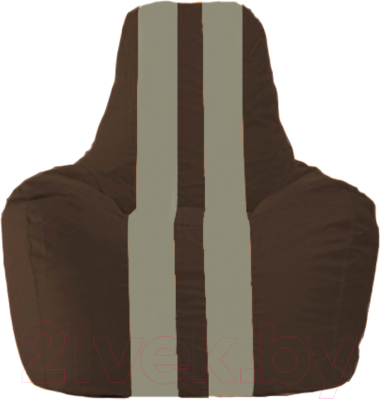 Бескаркасное кресло Flagman Спортинг С1.1-327 (коричневый/серые полоски)
