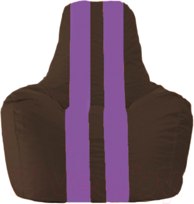 Бескаркасное кресло Flagman Спортинг С1.1-329 (коричневый/сиреневые полоски)