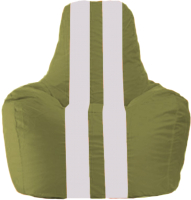 Бескаркасное кресло Flagman Спортинг С1.1-231 (оливковый/белые полоски) - 
