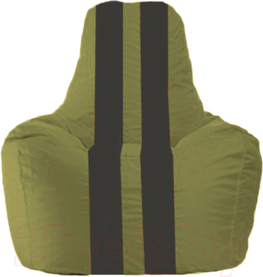 Бескаркасное кресло Flagman Спортинг С1.1-460 (оливковый/черные полоски)