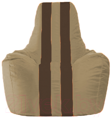 Бескаркасное кресло Flagman Спортинг С1.1-93 (бежевый/коричневые полоски)
