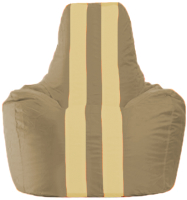 Бескаркасное кресло Flagman Спортинг С1.1-87 (бежевый/светло-бежевые полоски) - 