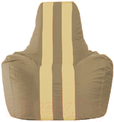 Бескаркасное кресло Flagman Спортинг С1.1-87 (бежевый/светло-бежевые полоски)