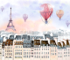 Фотообои листовые Citydecor Акварельный Париж 2 (300x254) - 