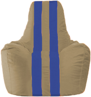 Бескаркасное кресло Flagman Спортинг С1.1-85 (бежевый/синие полоски) - 