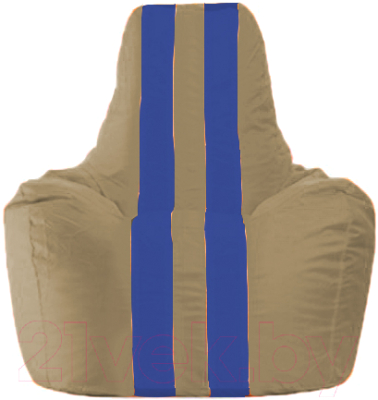 Бескаркасное кресло Flagman Спортинг С1.1-85 (бежевый/синие полоски)