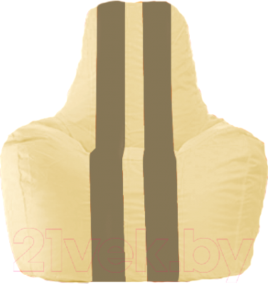 Бескаркасное кресло Flagman Спортинг С1.1-136 (светло-бежевый/бежевые полоски)