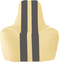 Бескаркасное кресло Flagman Спортинг С1.1-134 (светло-бежевый/темно-серые полоски) - 