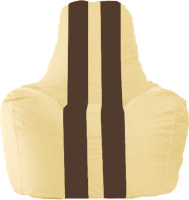 Бескаркасное кресло Flagman Спортинг С1.1-146 (светло-бежевый/коричневые полоски) - 
