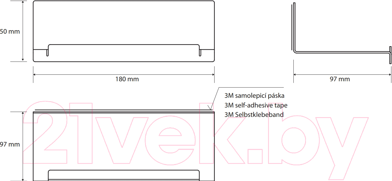 Полка для ванной Bemeta Niva 101102365