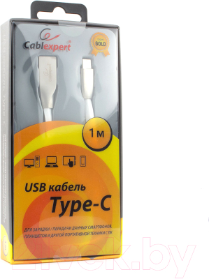 Кабель Cablexpert CC-G-USBC01W-1M (1м, белый)