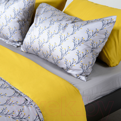 Комплект постельного белья Tkano TK19-DC0005 (соцветие, горчичный)