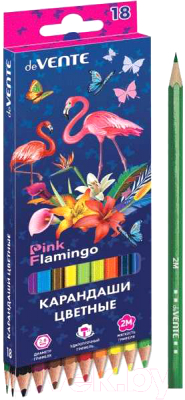 Набор цветных карандашей deVente Flamingo 2М / 5023002 (18цв)