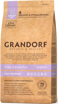 Сухой корм для собак Grandorf Mini Turkey&Rice (3кг)