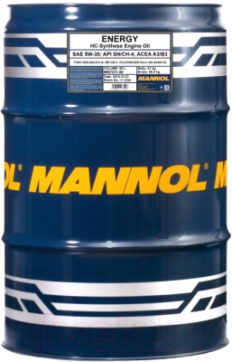 Моторное масло Mannol Energy 5W30 SN/CH-4 A3/B4 / MN7511-60 (60л)
