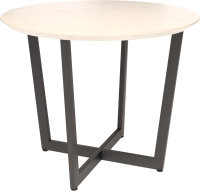 Обеденный стол Millwood Лофт Орлеан Ф/Ш D120x75 (дуб беленый/металл черный) - 