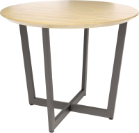Обеденный стол Millwood Лофт Орлеан Ф/Ш D120x75 (дуб натуральный/металл черный) - 