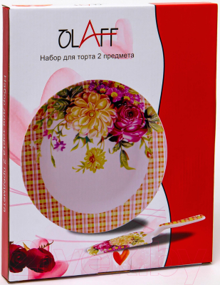 Блюдо для торта Olaff 124-01196 (с лопаткой)