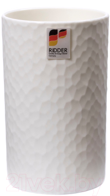 Стакан для зубной щетки и пасты Ridder Crimp White 2013101