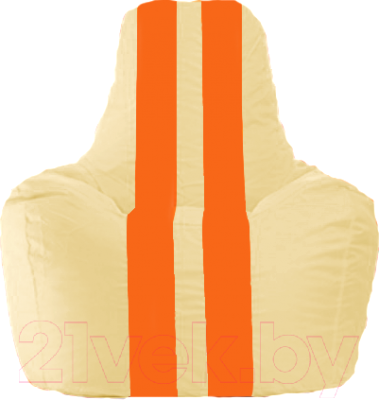 Бескаркасное кресло Flagman Спортинг С1.1-143 (светло-бежевый/оранжевые полоски)