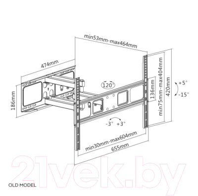 Кронштейн для телевизора SBOX PLB-3646