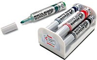 Набор маркеров Pentel Maxiflo MWL5M-4N со стирателем (4шт, ассорти) - 