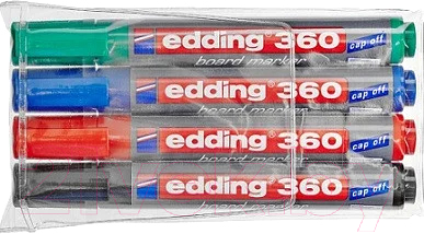 Набор маркеров Edding e-360/4 (4шт, ассорти)