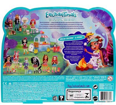 Кукла с аксессуарами Mattel Enchantimals Рейлин Енот и Пестер на кемпинге / FCC62/FJJ29