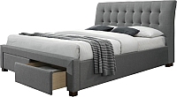 Двуспальная кровать Halmar Percy 160x200 (серый) - 