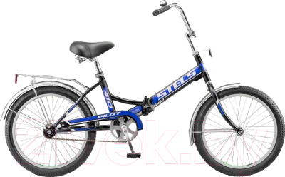 Детский велосипед STELS Pilot-410 Z011 2018 (13.5, черный/синий)