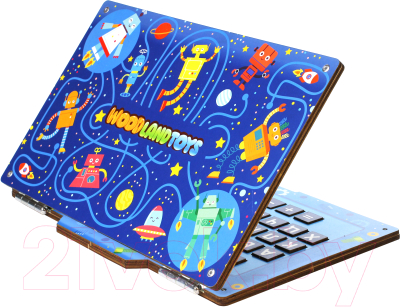 Развивающая игрушка WoodLand Toys Ноутбук Космос / 139102