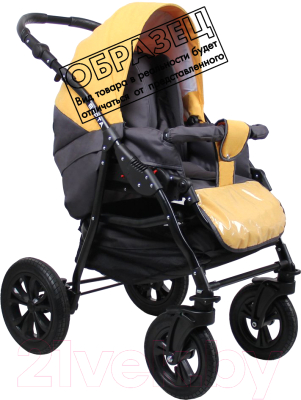 Детская универсальная коляска Alis Berta 2 в 1 (Be 22, коричневый/светло-бежевый)