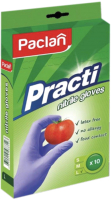 Перчатки одноразовые Paclan Practi Нитриловые (L, 10шт) - 