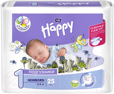 Подгузники детские Bella Baby Happy Start Newborn Air 2-5кг (25шт)