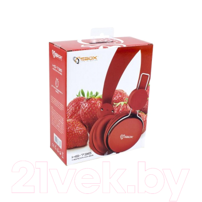 Наушники-гарнитура SBOX HS-736 (красный)