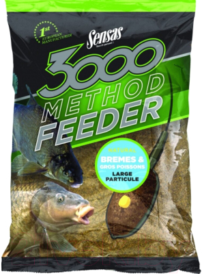 Прикормка рыболовная Sensas 3000 Method Feeder Bream & Big Fish / 70752 (1кг)