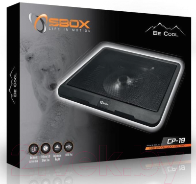 Подставка для ноутбука SBOX CP-19 (черный)