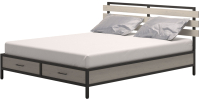 

Двуспальная кровать Millwood, Neo Loft КМ-1.6 Ш 207x182x94
