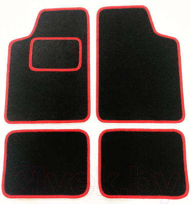 Комплект ковриков для авто Kovriki Универсальные 50x78 и 46x46 (4шт, черный)