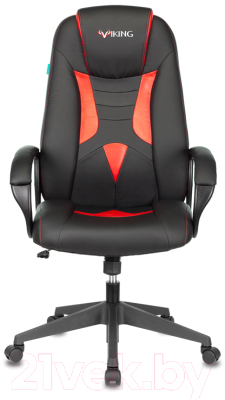 Кресло геймерское Бюрократ Zombie Viking 8N (искусственная кожа черный/красный)