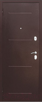 Входная дверь Гарда 7.5 Антик/белый ясень (96x205, левая)