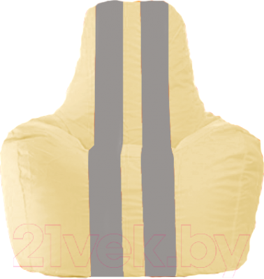Бескаркасное кресло Flagman Спортинг С1.1-140 (светло-бежевый/серые полоски)