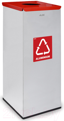 Контейнер для мусора Alda Eco Prestige 9028203 (серый/красный)