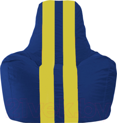 Бескаркасное кресло Flagman Спортинг С1.1-128 (синий/жёлтые полоски)