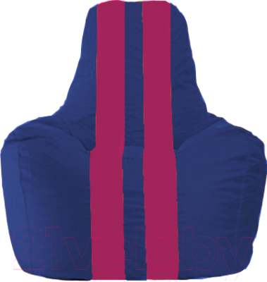 Бескаркасное кресло Flagman Спортинг С1.1-116 (синий/лиловые полоски)